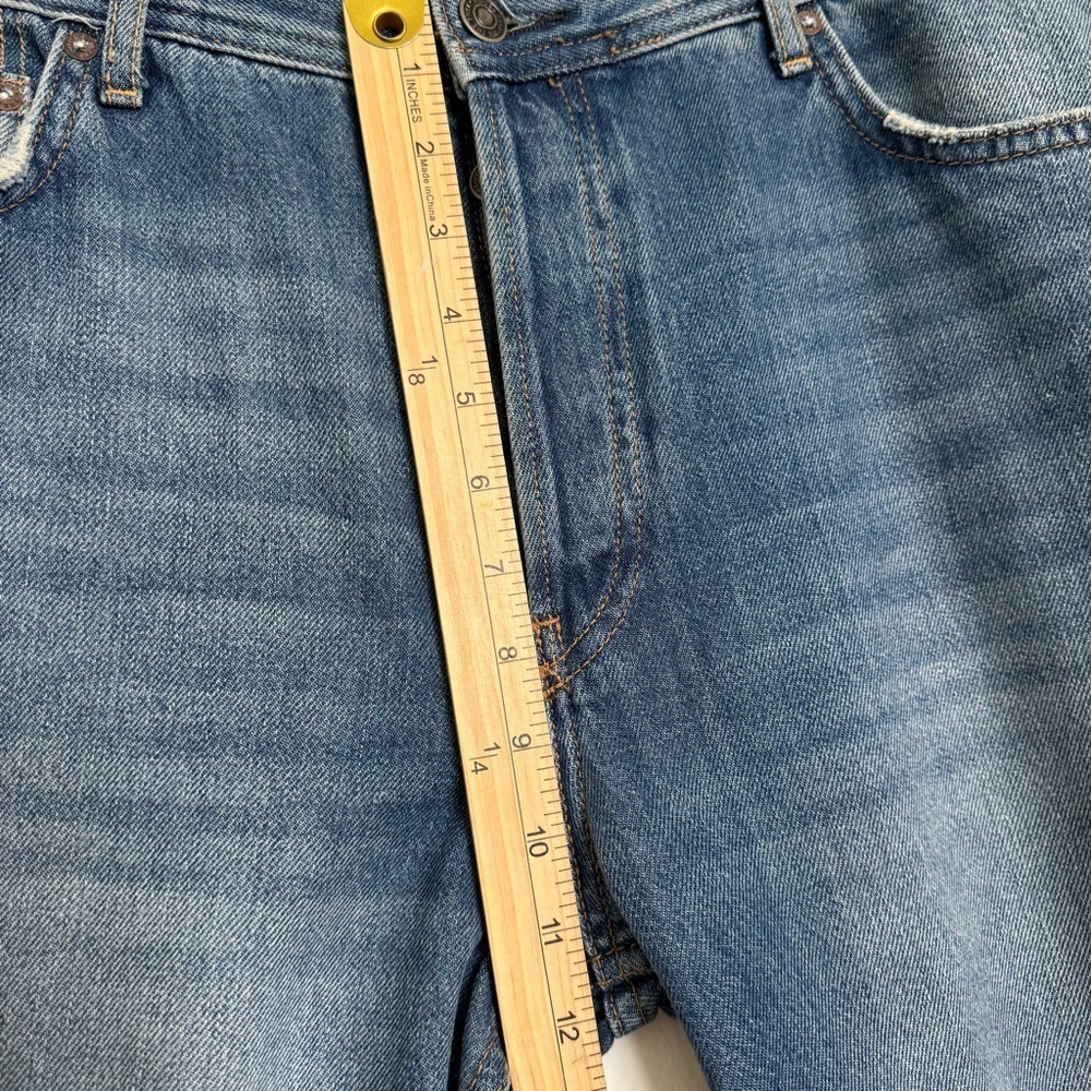 We The Free People Maggie Mid Rise Straight Leg Chewed Hem Jeans Size 30 - Picture 12 of 12